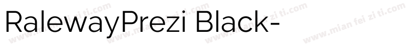 RalewayPrezi Black字体转换